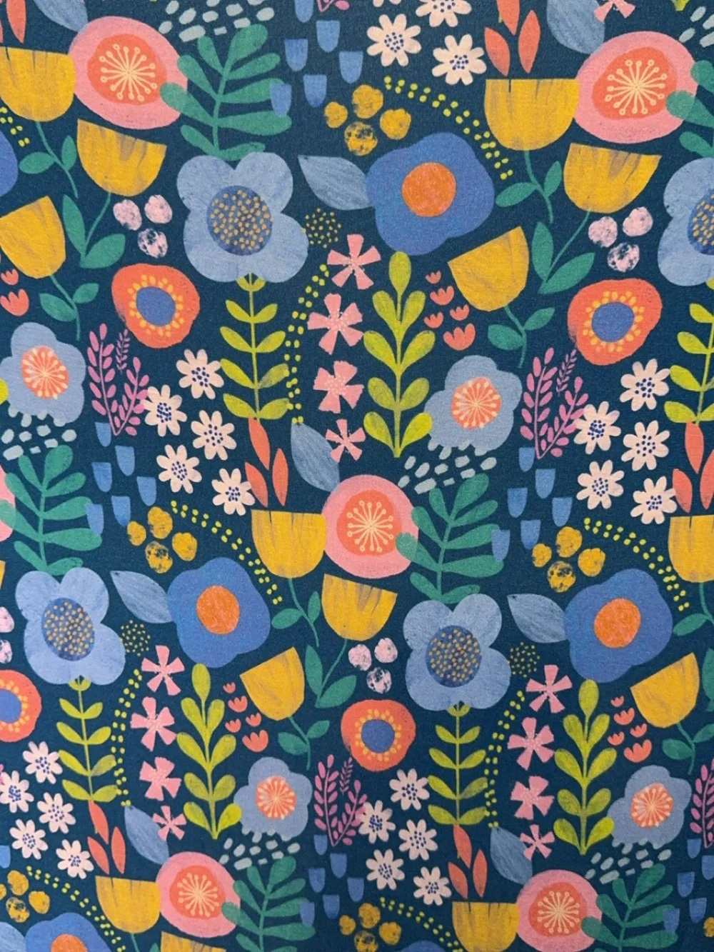 Folk Floral Little Sleepies Crib Sheet